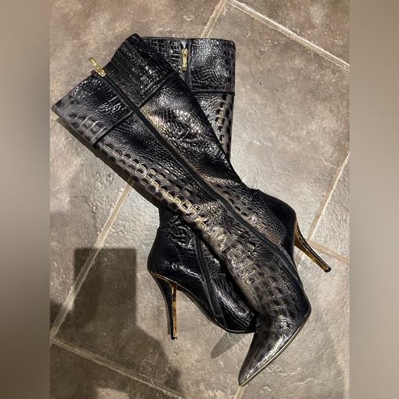 Leather high boots worn once - Picture 3 of 4